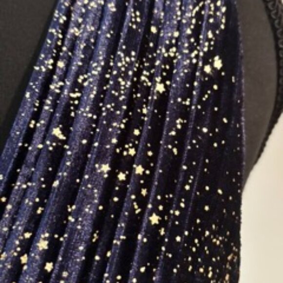 BCBGeneration Blue & Gold Maxi Dress, Size 4 Professionally Tailor - Picture 7 of 9